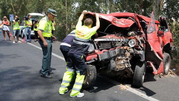 Accidente mortal de tráfico ocurrido en 2011 en la N-IV a su paso por Los Palacios