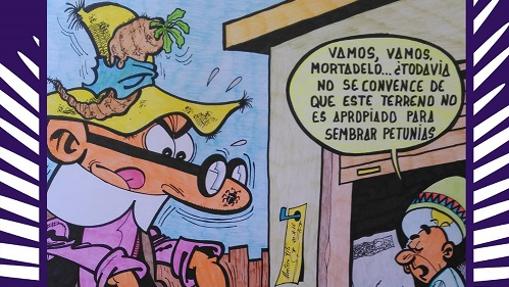 Cartel de la exposición de Mortadelo y Filemón