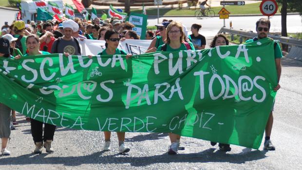 Marea Verde pide que responsables educación lleven a sus hijos a la pública