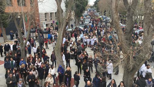 Llegada de la marcha a la Plaza de España
