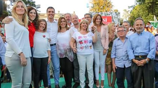 El mitin de Pedro Sánchez en Jerez en junio de 2016 por la campaña de las generales provocó una foto ahora irrepetible