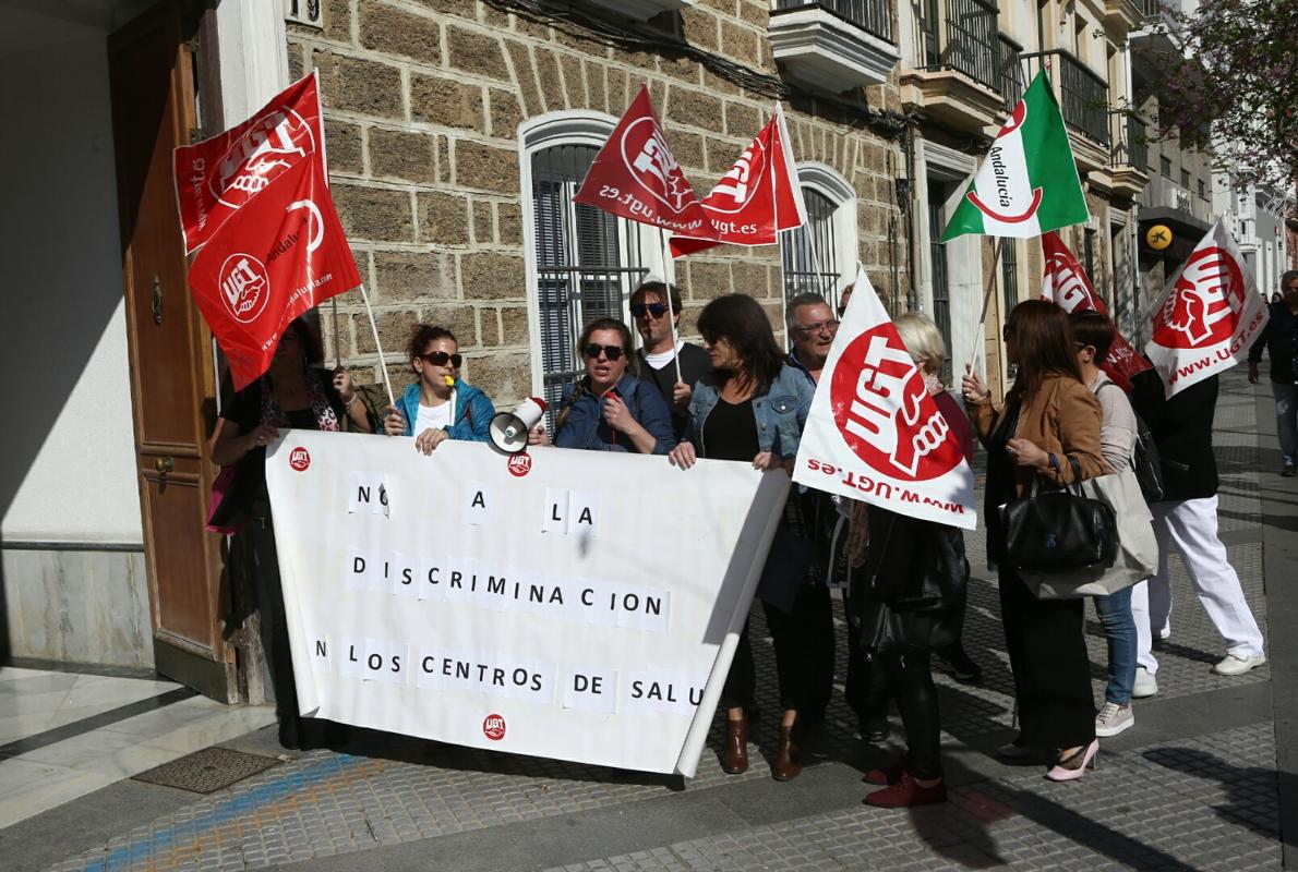 Protesta de las trabajadoras de UGT.