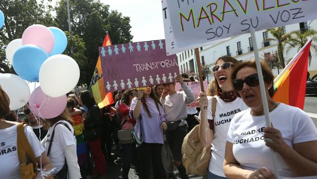 Banderas, canciones y carnaval para rechazar el bus de HazteOír en Cádiz