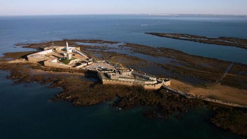 Vista áerea del Castillo de San Sebastián de Cádiz