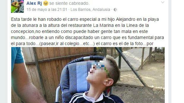 Encuentra la silla de ruedas robada a su hijo gracias a las redes sociales