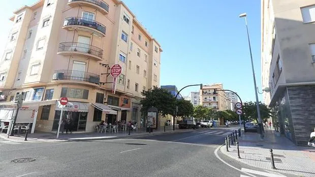 Alrededores del Bar Stop de Cádiz, una zona que acumula una decena de atropellos