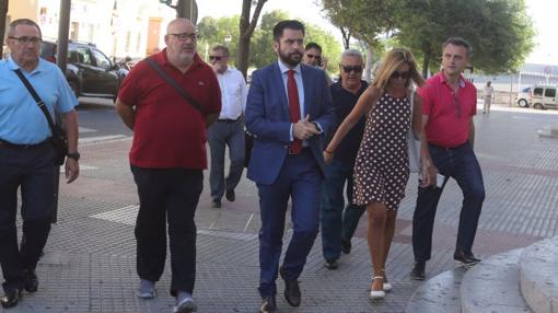 El socialista Fran González esta mañana en la Audiencia