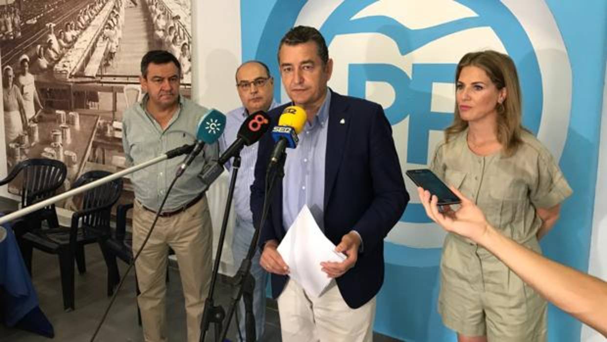 Antonio Sanz, este sábado en el Comité de Dirección que la formación ha celebrado en el municipio gaditano de Barbate