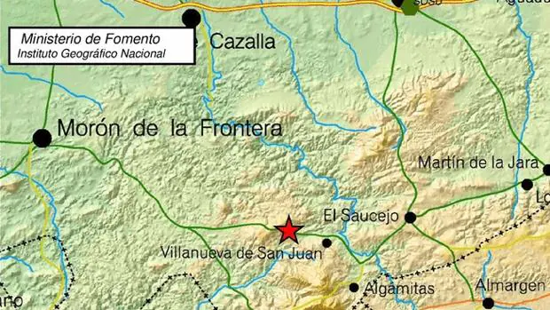 Registrado el cuarto terremoto en el sudeste de Sevilla en las últimas 24 horas