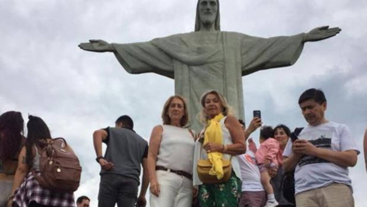 Esperanza Jiménez, en su visita a Río de Janeiro poco antes del homocidio.