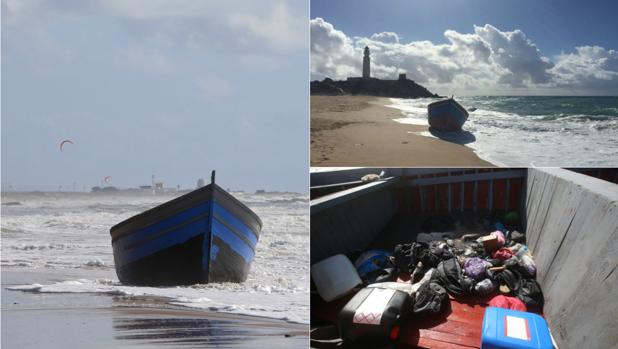 Cádiz amanece con varias pateras abandonadas en su costa