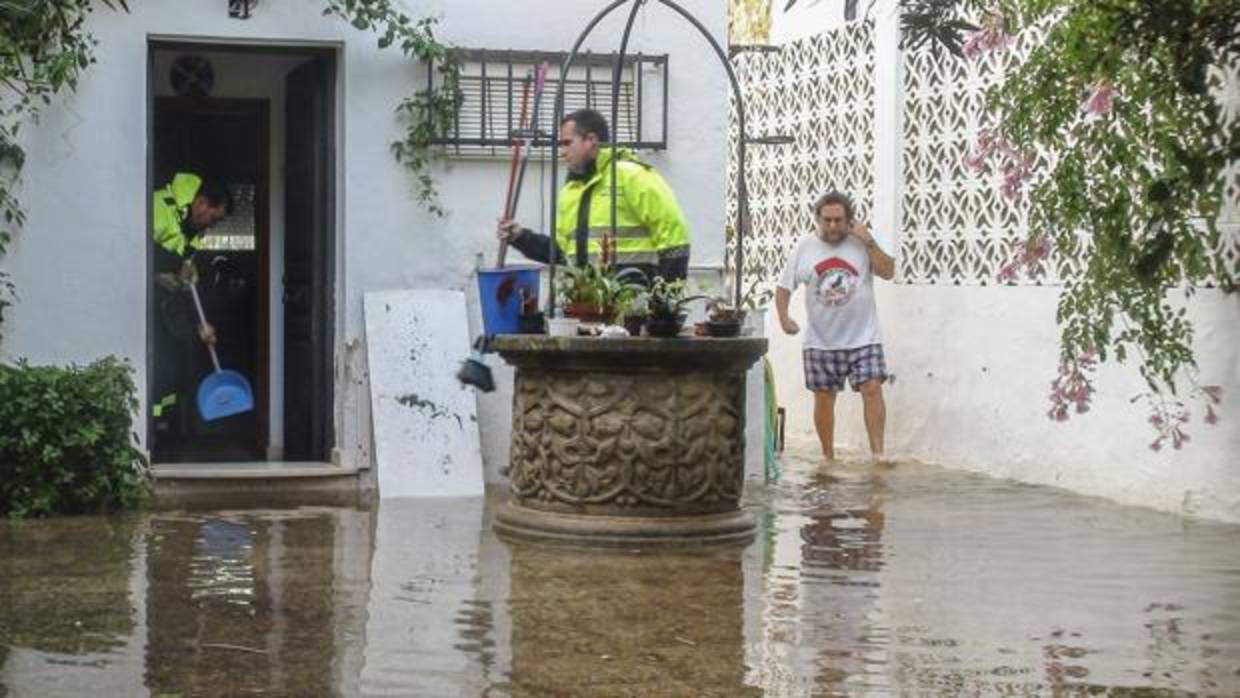 Vivienda afectada por las lluvias en Conil