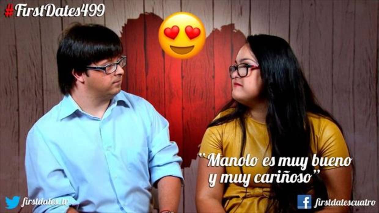 Manolo y Sara, con Síndrome de Down, protagonistas de 'First Dates'.