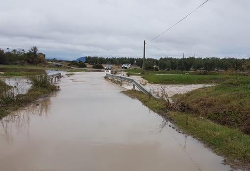 Una zona rural inundada debido a las fuertes precipitaciones