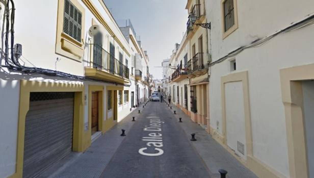 Calle Diego Niño, donde se refugiaba el fallecido