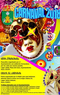 Cartel anunciador para las fiestas de carnavales