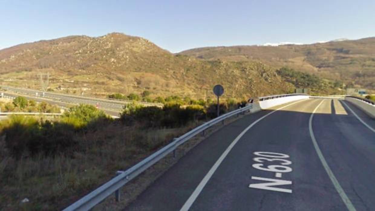 Carretera N-630, a la altura de Guillena, en la que se produjo el accidente