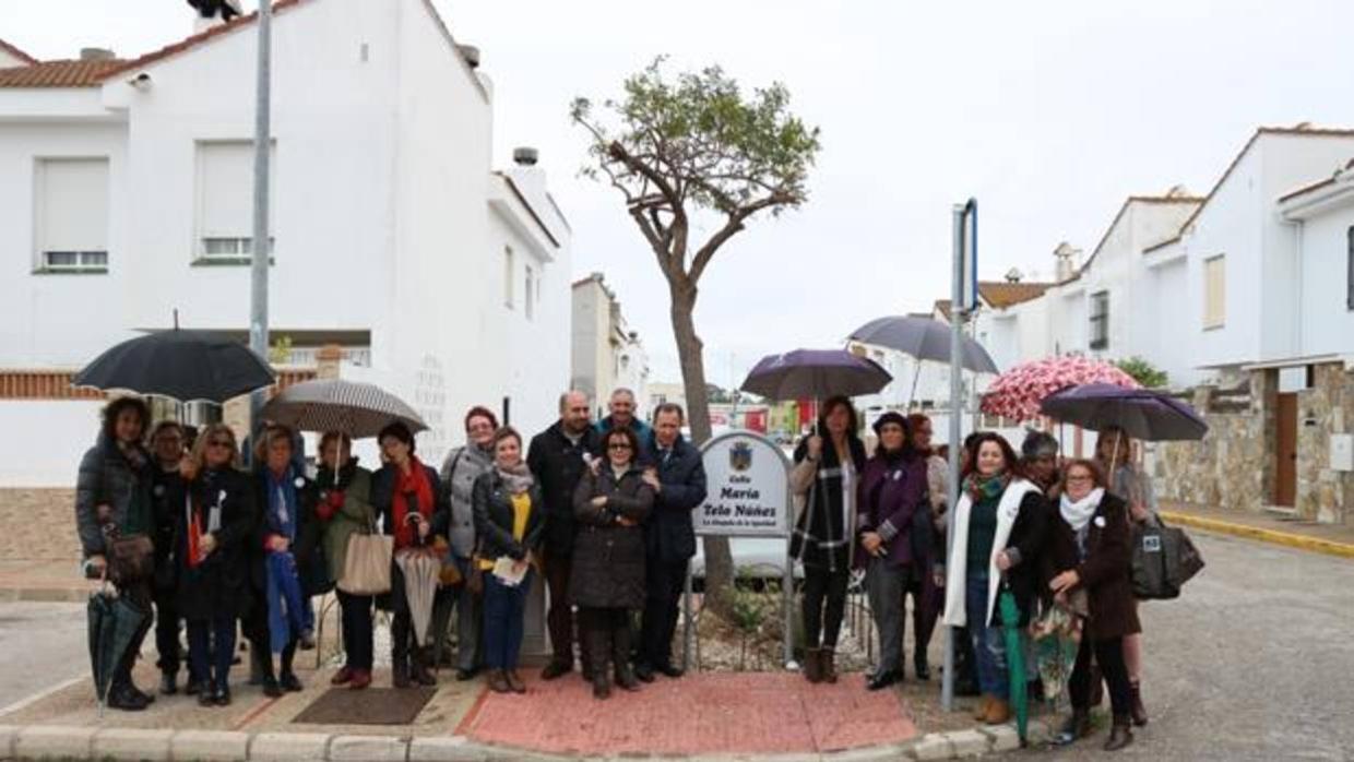 Inauguración de una de las calles con motivo del 8 de marzo.