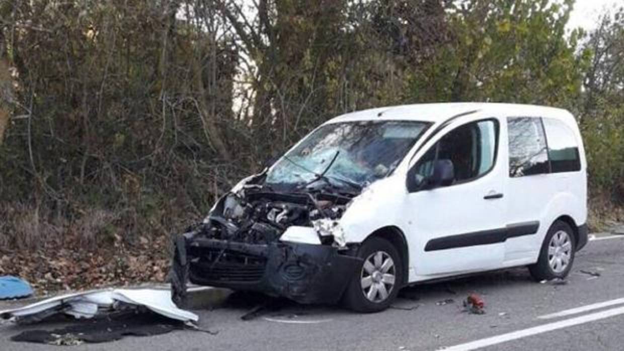 Imagen de archivo de un accidente de una furgoneta