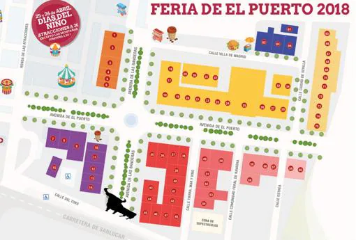 El mapa para que no te pierdas en la Feria de El Puerto 2018
