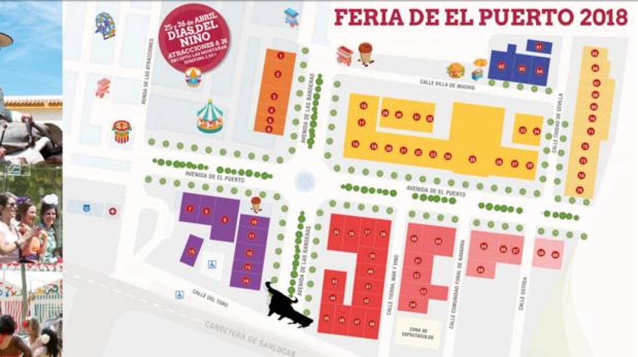 El mapa para que no te pierdas en la Feria de El Puerto 2018