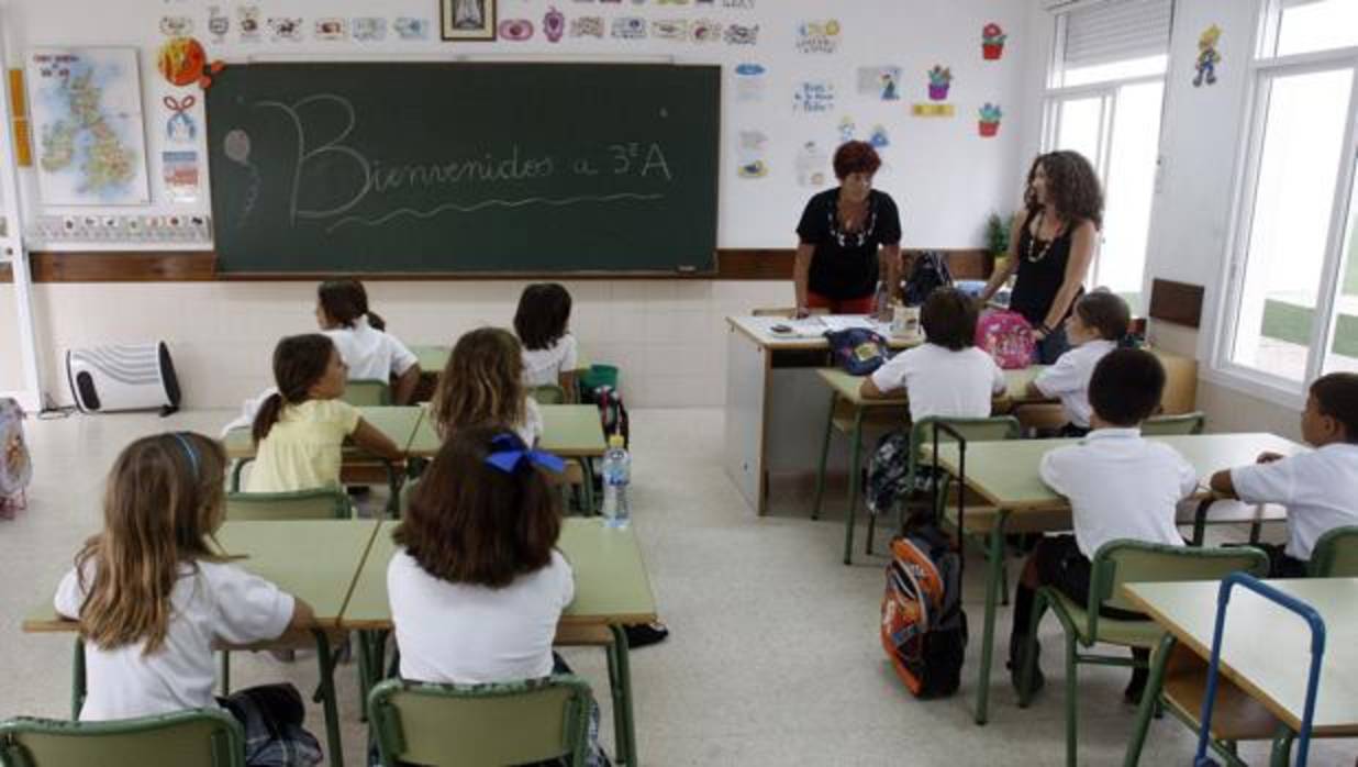 Una clase de alumnos de Primaria en Cádiz capital