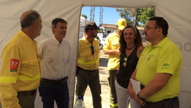 La Junta ejecuta un simulacro de incendio forestal en el sendero del río Majaceite