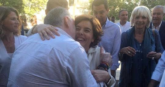 Soraya, a la llegada al acto.