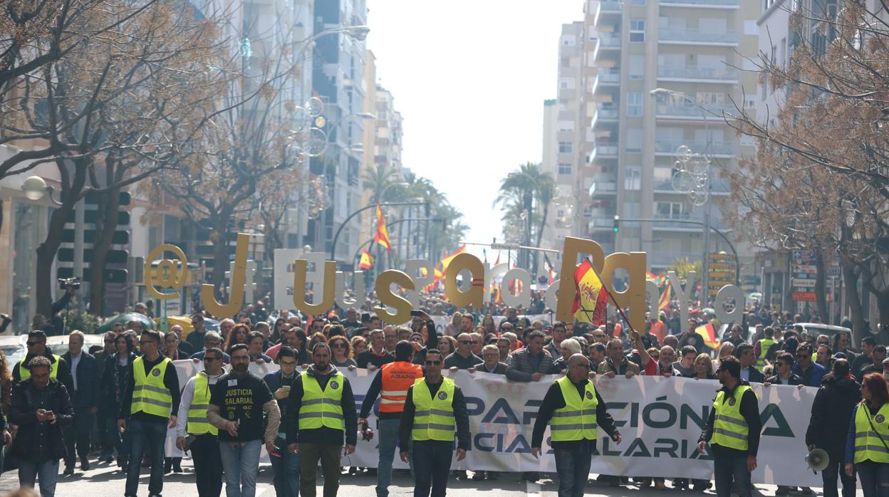 Imagen de la última manifestación en Cádiz capital.