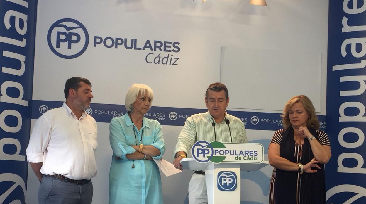 Alfonso Candón, Teófila Martínez, Antonio Sanz y María José García Pelayo durante la rueda de prensa.