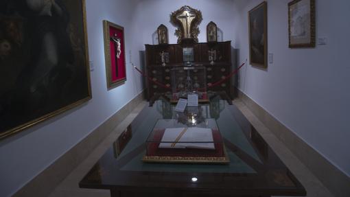 La mesa donde Fernando VII firmó la Constitución de 1812.