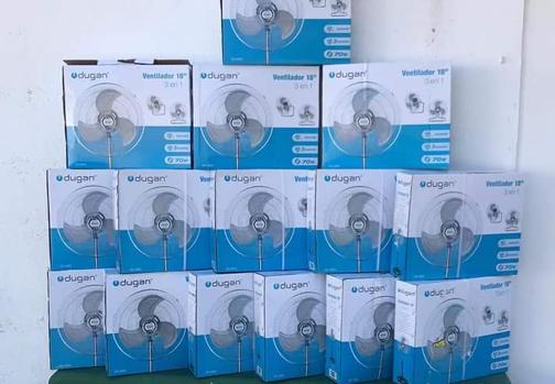 Los ventiladores llegaron ayer al colegio Casería de San Fernando