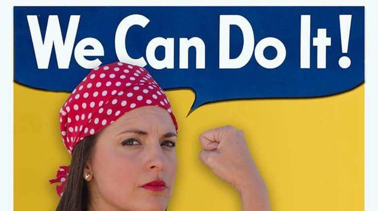Patricia Cavada se retrata en un cartel emulando el célebre &#039;We can do it!&#039; feminista