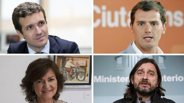 Pablo Casado, Albert Rivera, Carmen Calvo y Rafael Mayoral se citan en Cádiz