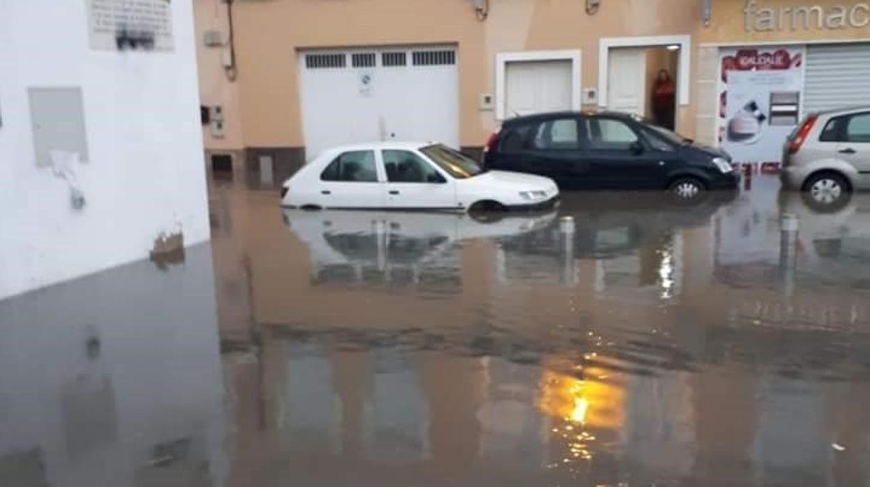 Inundaciones en el barrio de San Francisco en Morón de la Frontera