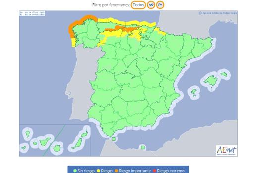 El tiempo en Cádiz: La provincia esquiva las fuertes precipitaciones de la vertiente atlántica