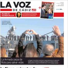 La portada de LA VOZ con la foto premiada.