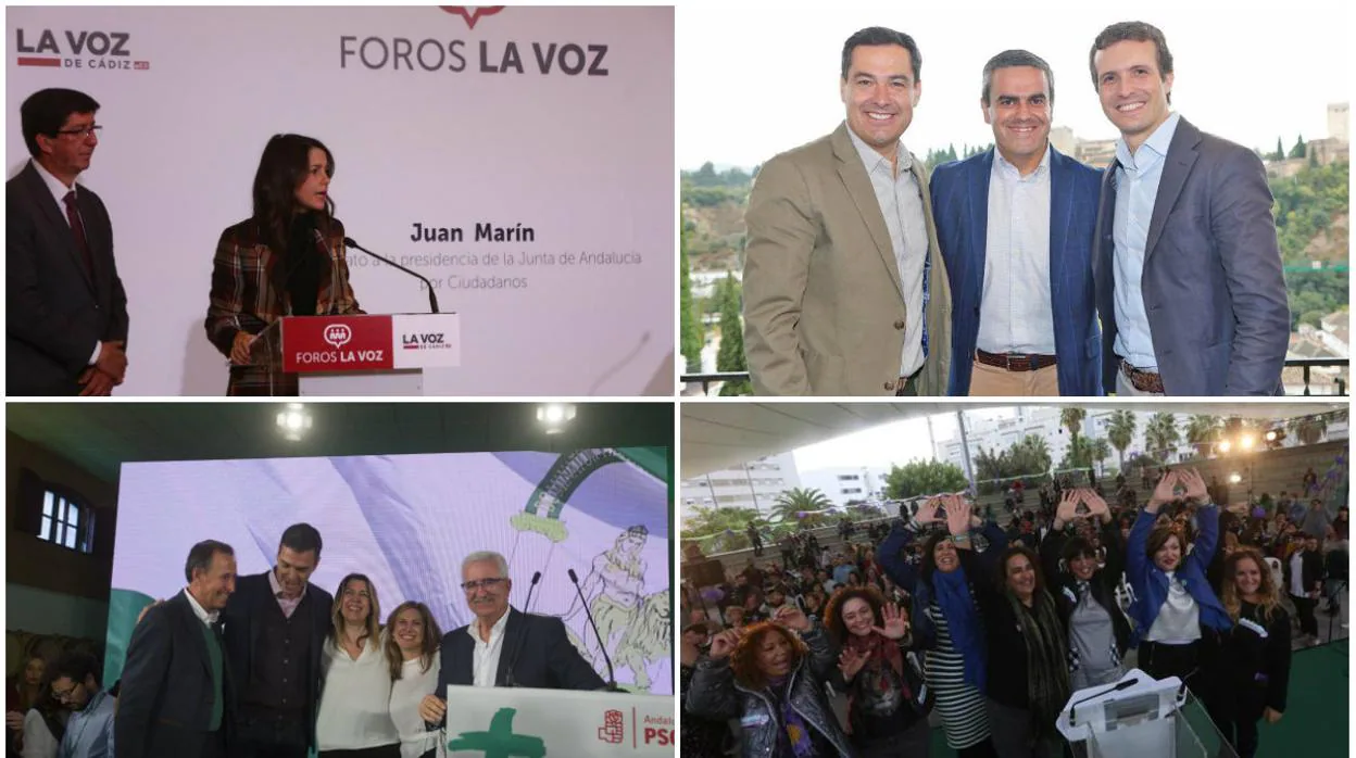 Los líderes nacionales del PSOE, PP y Ciudadanos han arropado a sus candidatos en la provincia durante la campaña.