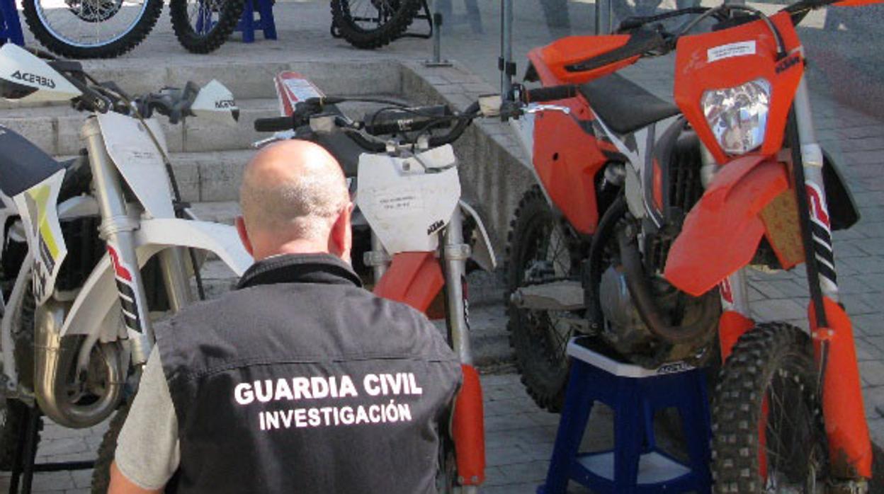 Las motociclestas incautadas por la Guardia Civil