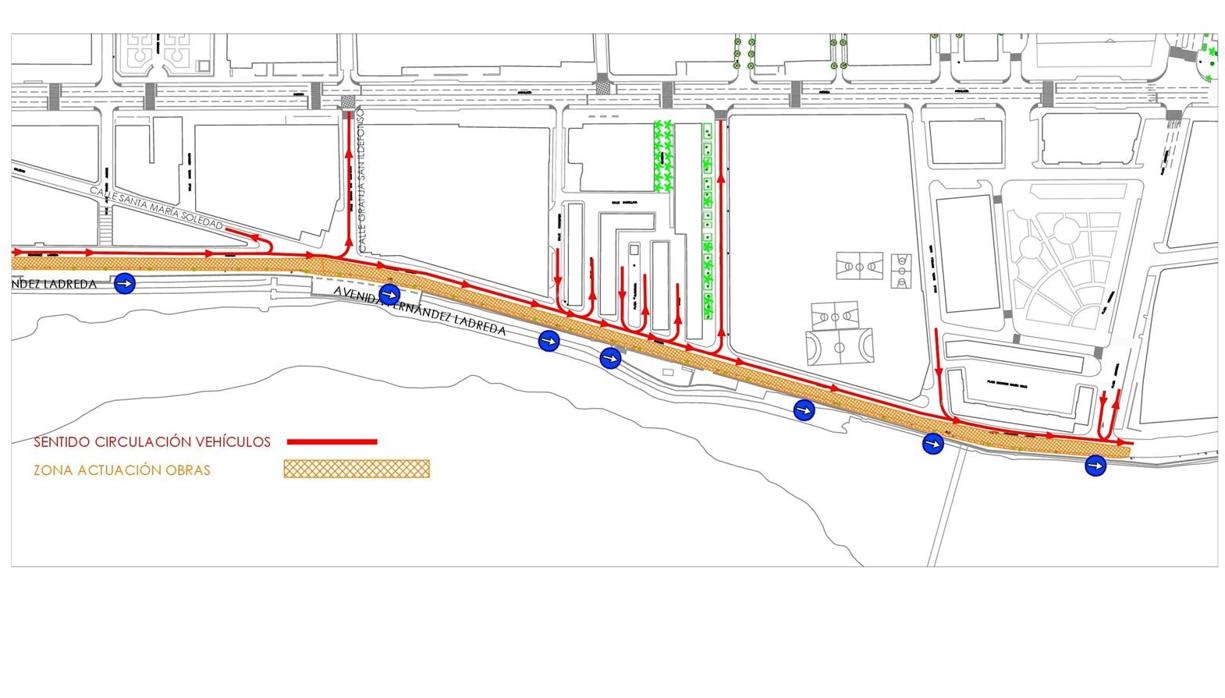 Comienzan el martes los trabajos para la fase 2 del carril bici en la avenida Fernández Ladreda