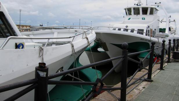 Suspendidas las conexiones por catamarán entre Cádiz, Rota y El Puerto por el mal tiempo