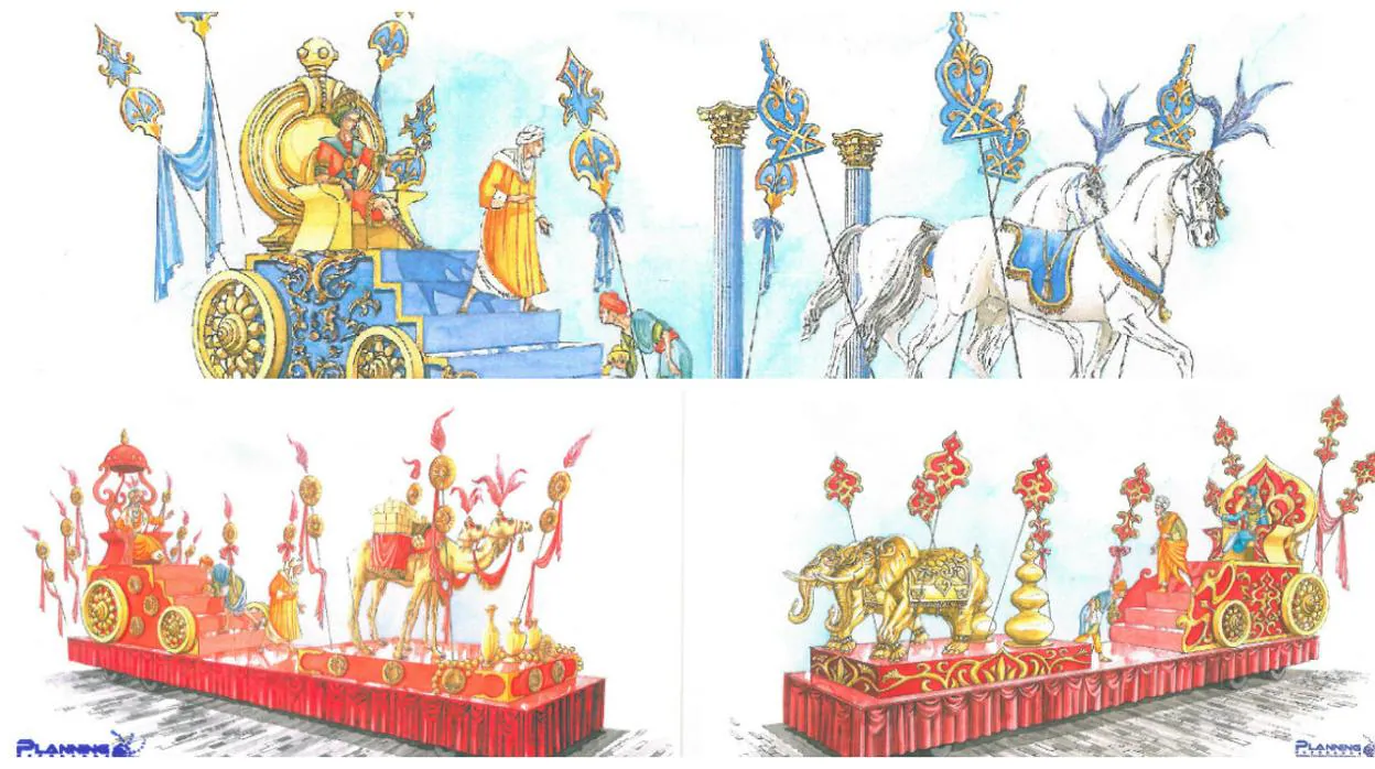Así son las carrozas de la cabalgata de los Reyes Magos en Cádiz