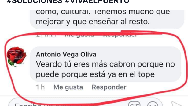 El presidente del PSOE insulta a Germán Beardo a través de las redes sociales