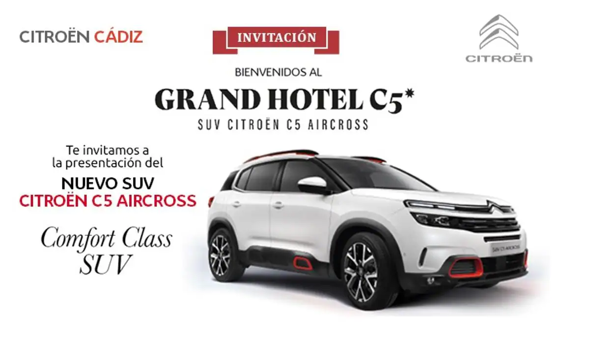 Experimenta el confort del nuevo SUV Citroën C5 Aircross en Cádiz