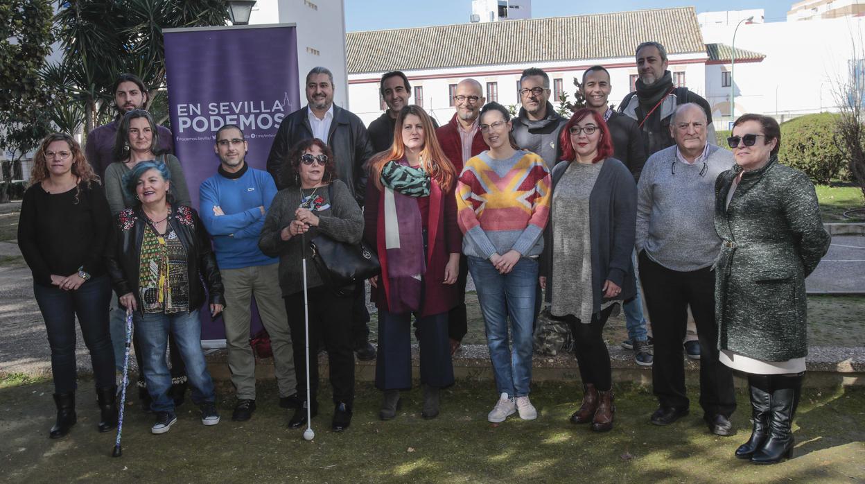 Algunos de los candidatos de Podemos en la provincia de Sevilla que concurrirán a las Municipales