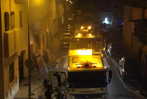 Incendio en una vivienda unifamiliar en Chiclana