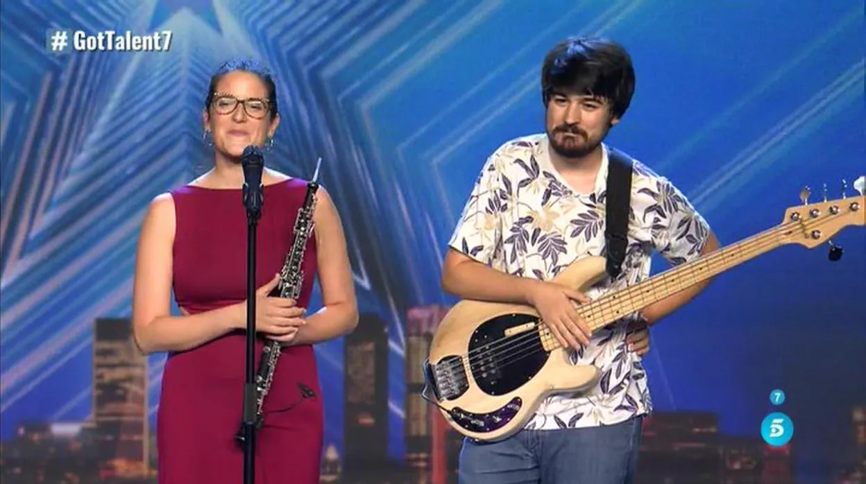 Elena y Juanma, de 'Wild Mojarras', en el programa Got Talent de Telecinco