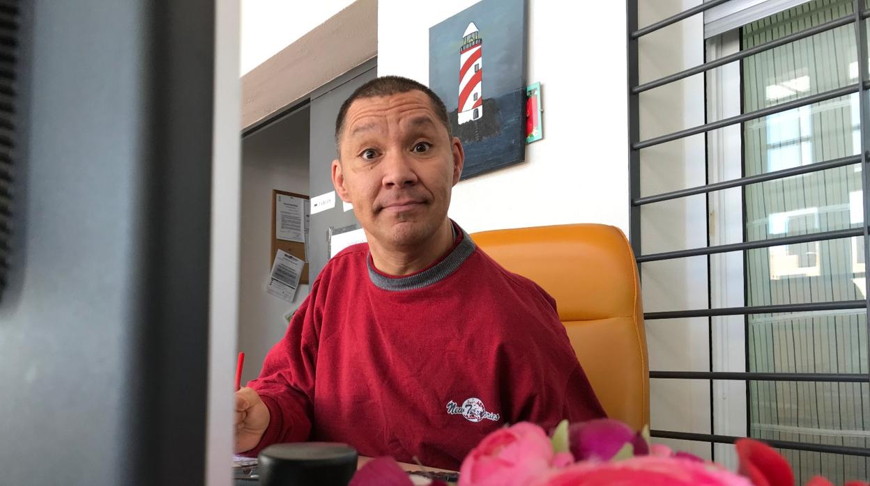 José María Casto, un vecino de Aznalcóllar con parálisis cerebral que forma parte de la lista de IU a la Alcadía