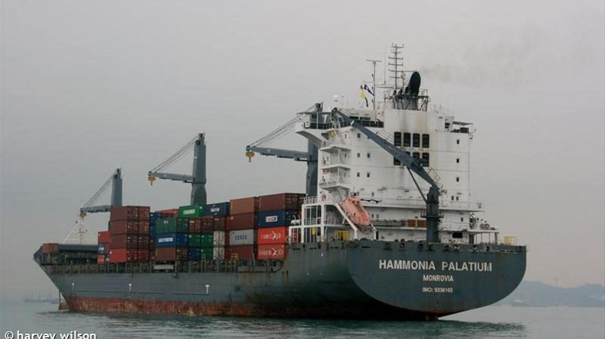 Imagen del 'Hammonia Palatium', el barco donde navegaba el marinero fallecido.