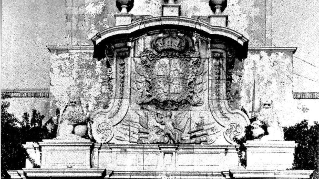 Diseño original del escudo de la Puerta de Tierra de Cádiz.